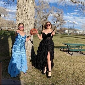 Baby Blue/Royal Blue prom dress.